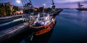 The sea trade port in Matosinhos