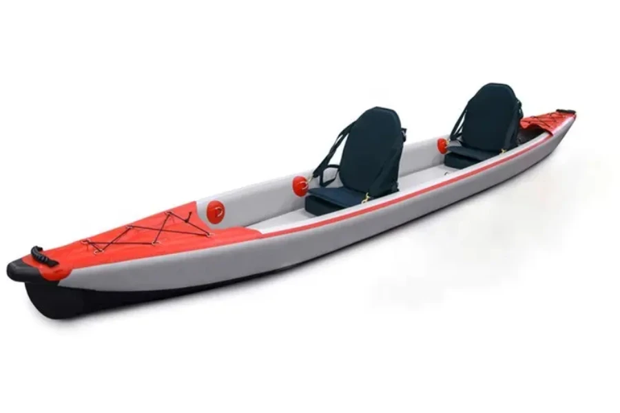 2-person inflatable rowing canoe