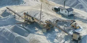 Heavy machinery at the quarry