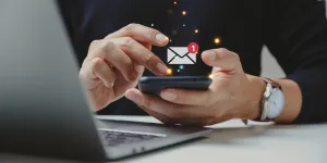 Sending emails using a mobile phone