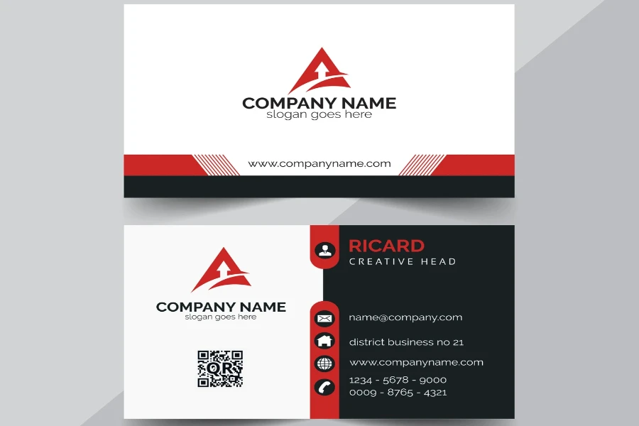 A creative and clean double-sided business card