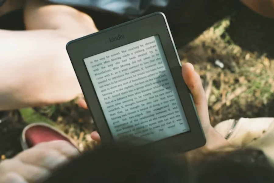 A person holding an e-reader with great file format support