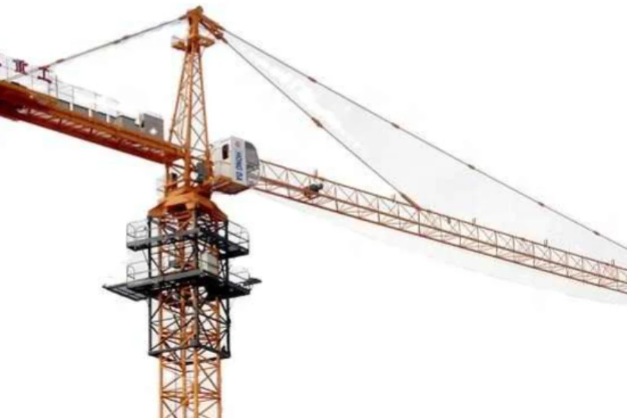 an 8 ton self-climbing crane with climbing frame