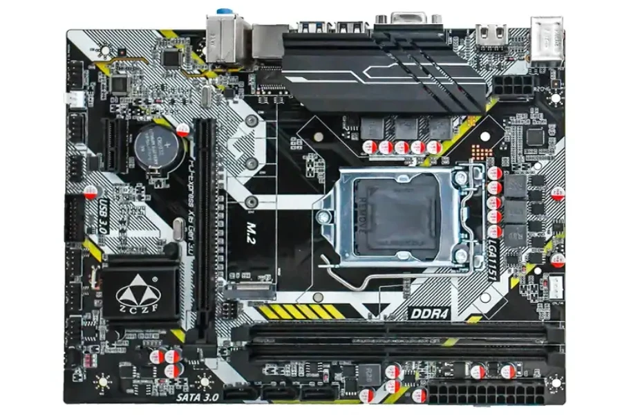 motherboard b365M dengan latar belakang putih