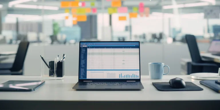 business laptop in the office