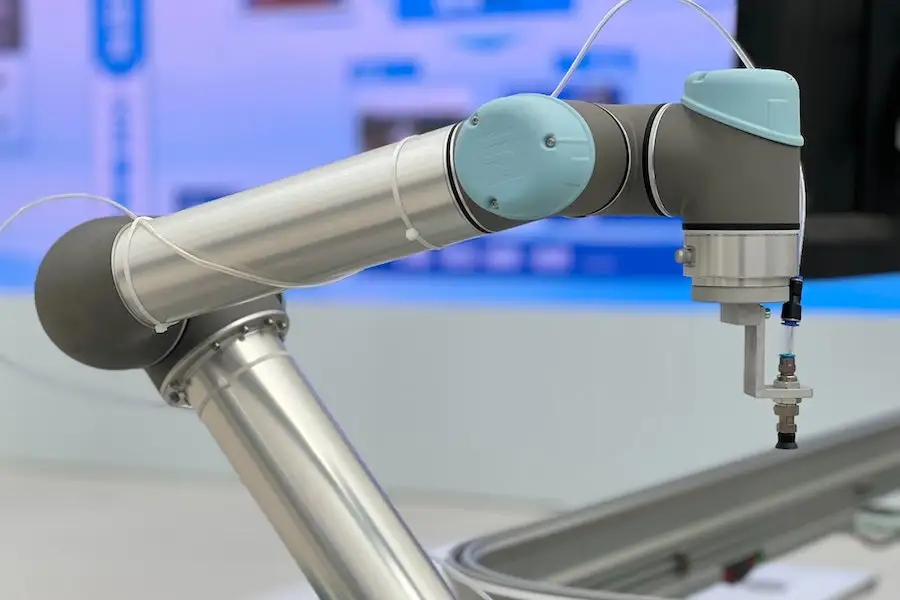 Close-up photo of modern robotic equipment