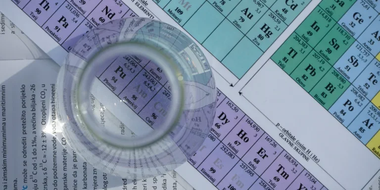Flat bottom of Erlenmeyer flask