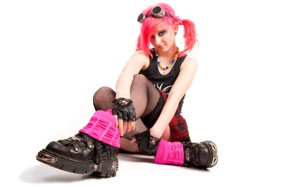 girl dressed in punk style