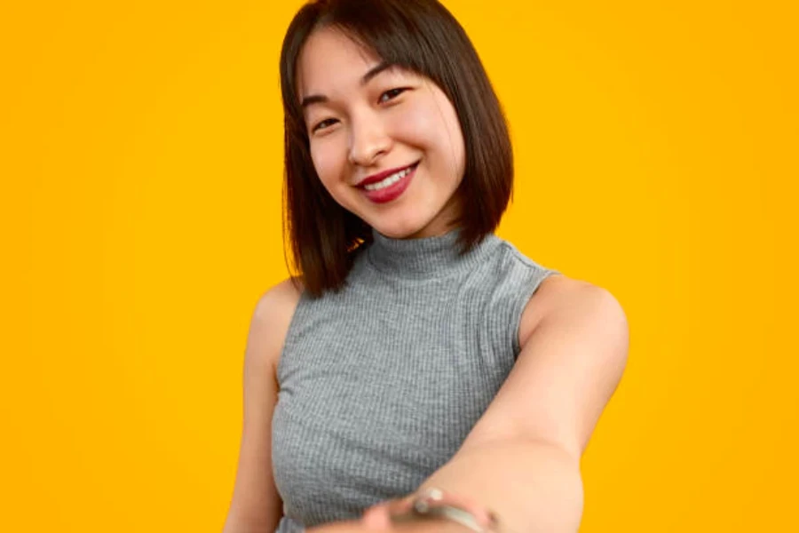 Japanese woman wearing natural makeup