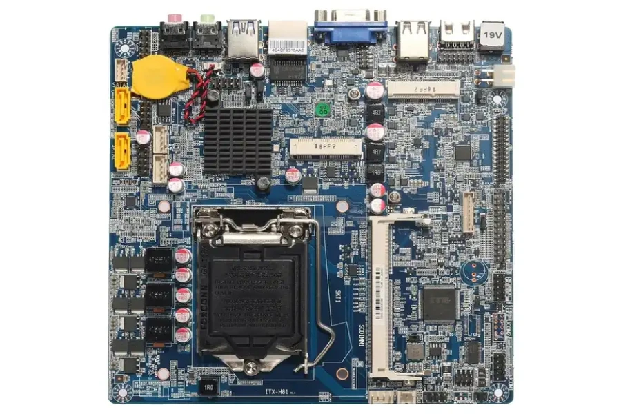 Motherboard of a futuristic high tech computer