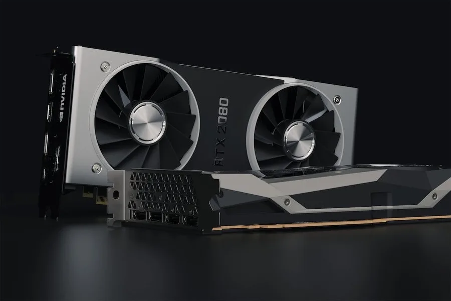 NVIDIA RTX2080 open-air graphics card