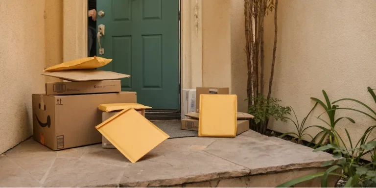 packages on a porch