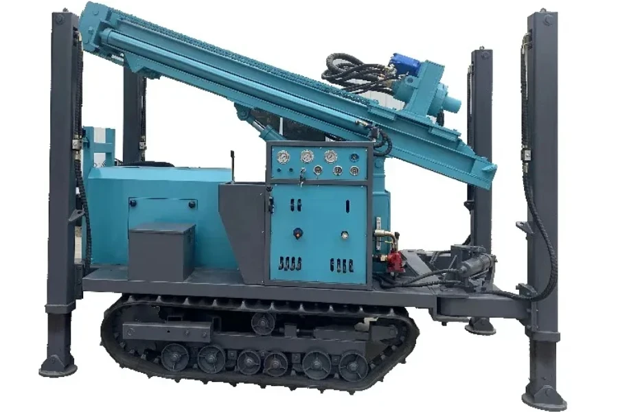 Pneumatic crawler water well drilling rig