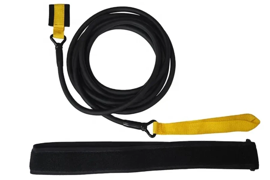 Resistance band with elastic cord for swim training