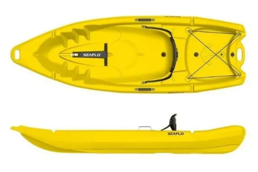 SF-2002 single adult multicolored yellow canoe