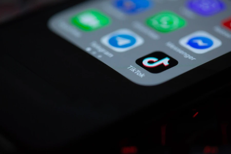 TikTok app icon on a smartphone