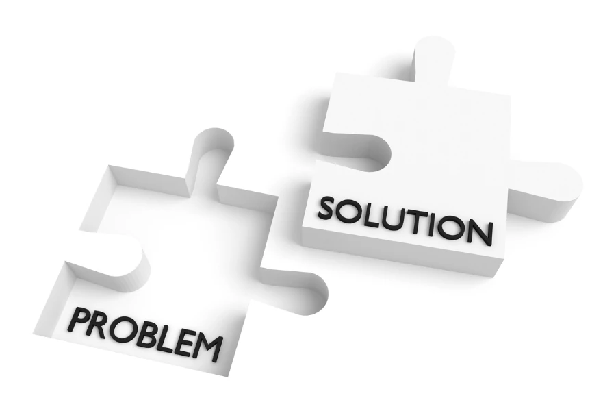 white missing puzzle piece, problem and solution