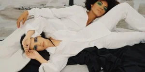 women in all white two piece sets