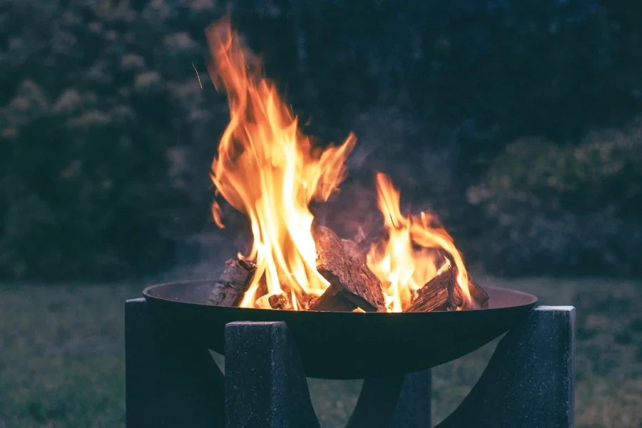 Pozo de fuego de leña