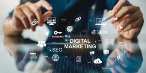 Digital marketing business technology concept