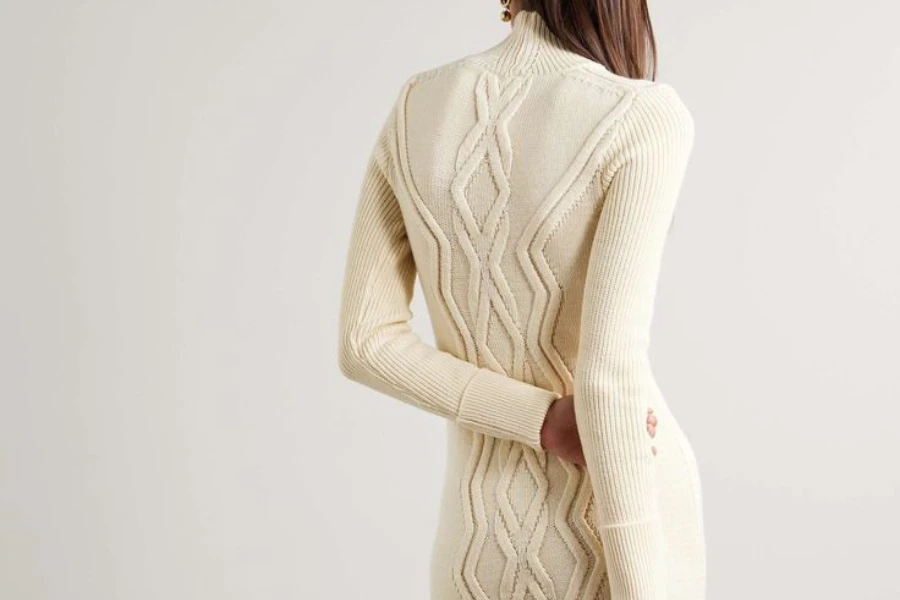 Merino wool knitted dress