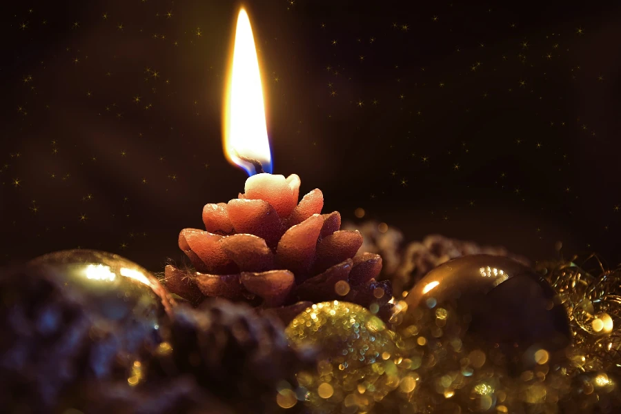 A burning candle