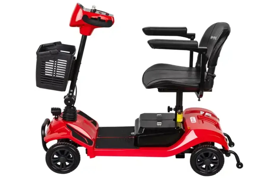 Uno scooter per mobilità pieghevole rosso