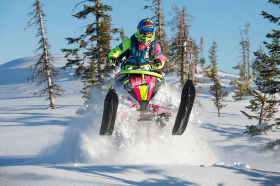A sledder with an extreme riding style