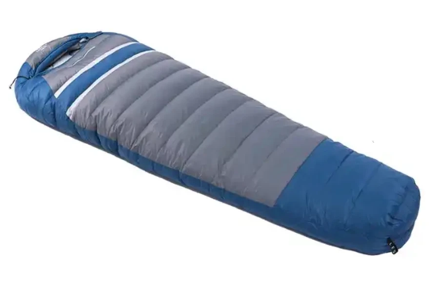 A small ultralight backpacking sleeping bag