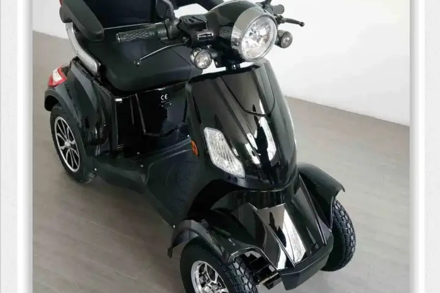 An four-wheel mobility scooter