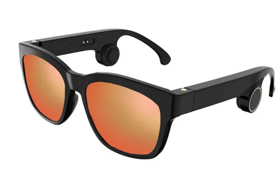 AR-Brille mit orangefarbenen Gläsern