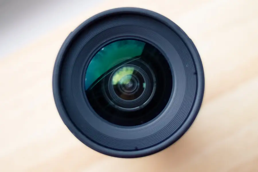 Black lens for 4K video camera