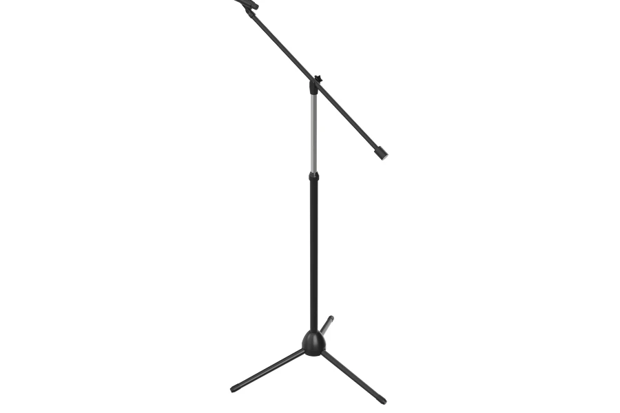 Boom mic stand on a white background
