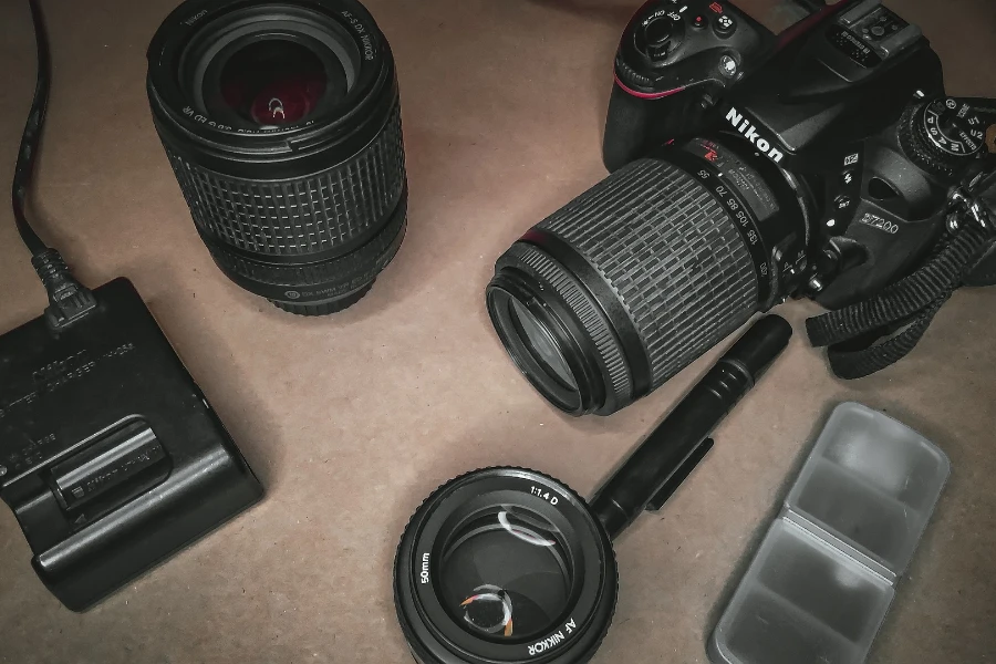 Camera lenses and other equipment