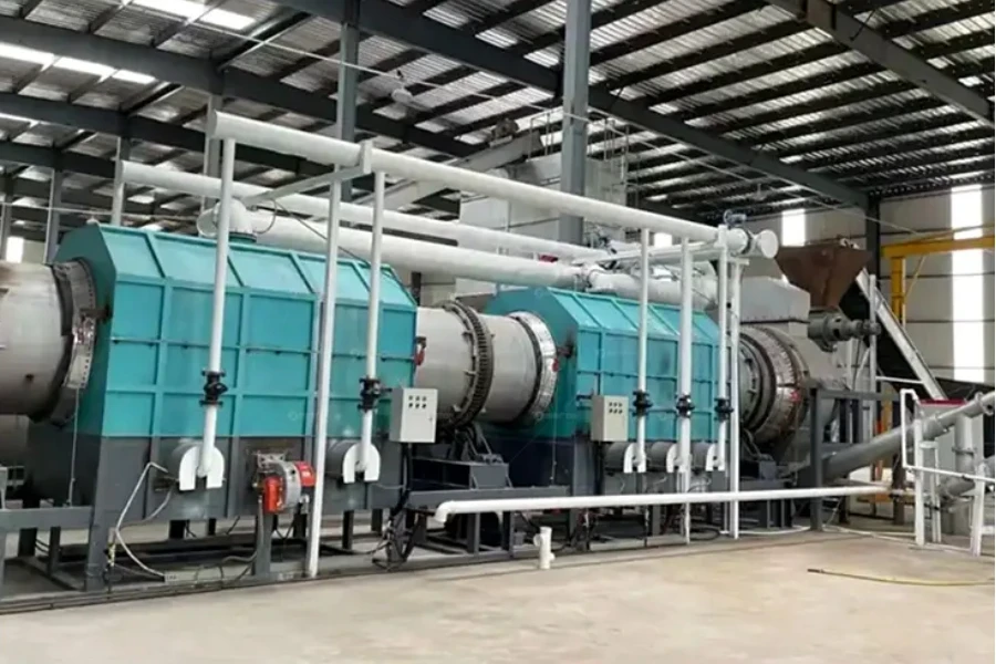 Continuous bamboo biomass charcoal making machine