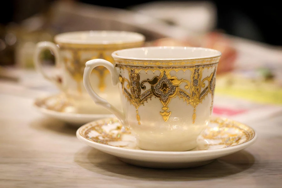 dainty porcelain tea cups