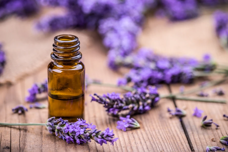 Essential oil from a lavender flower