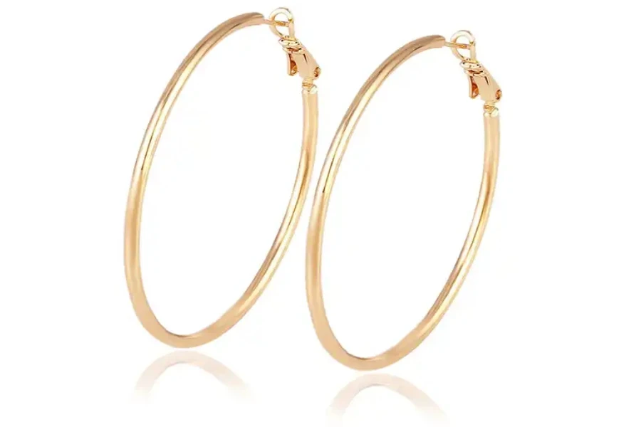 Gold plated hoop earrings