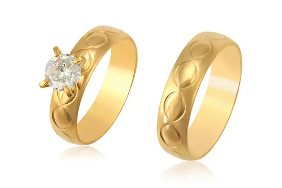 Gold plated rings