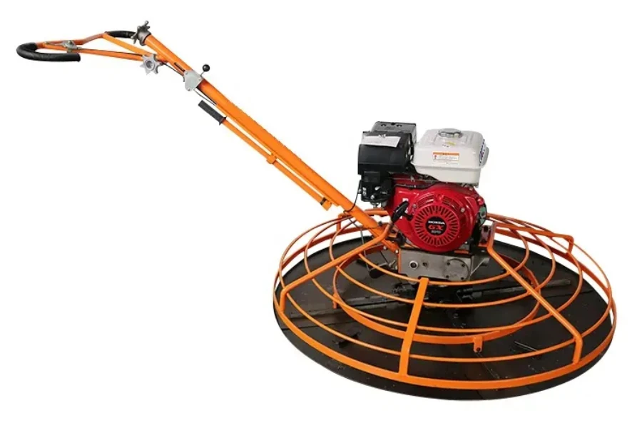 High-efficiency concrete power trowel