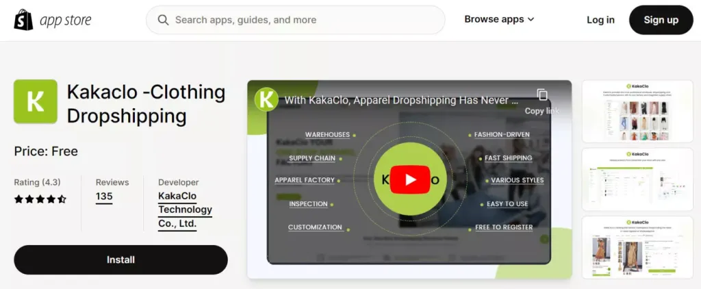 A shopify dropshipping app - Kakaclo