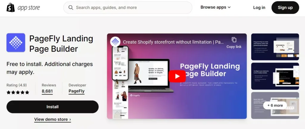A shopify dropshipping app - PageFly