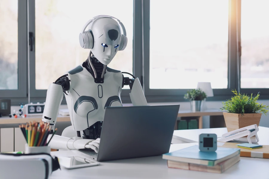 Robot handling tasks in an office