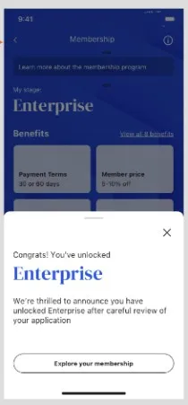 Enterprise メンバーシップ レベルのロックを解除することに成功しました