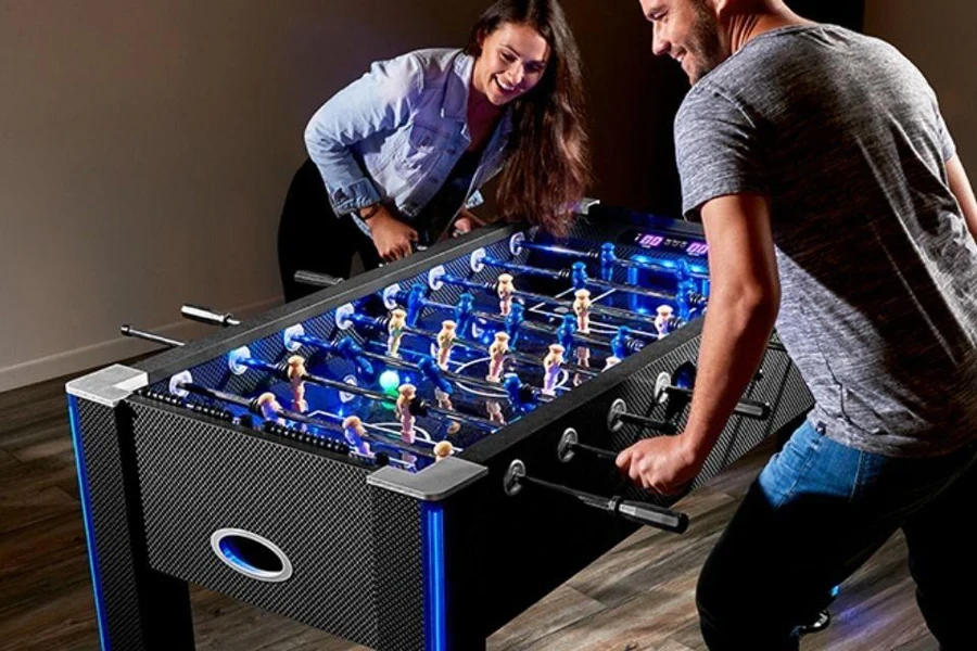 Atomic Azure Light-Up Foosball Table