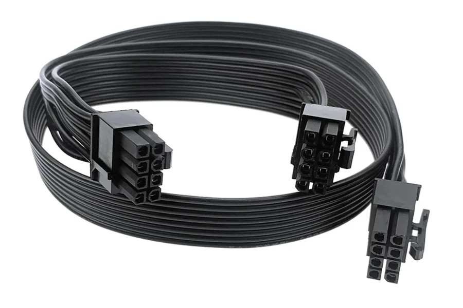 A black GPU power cable