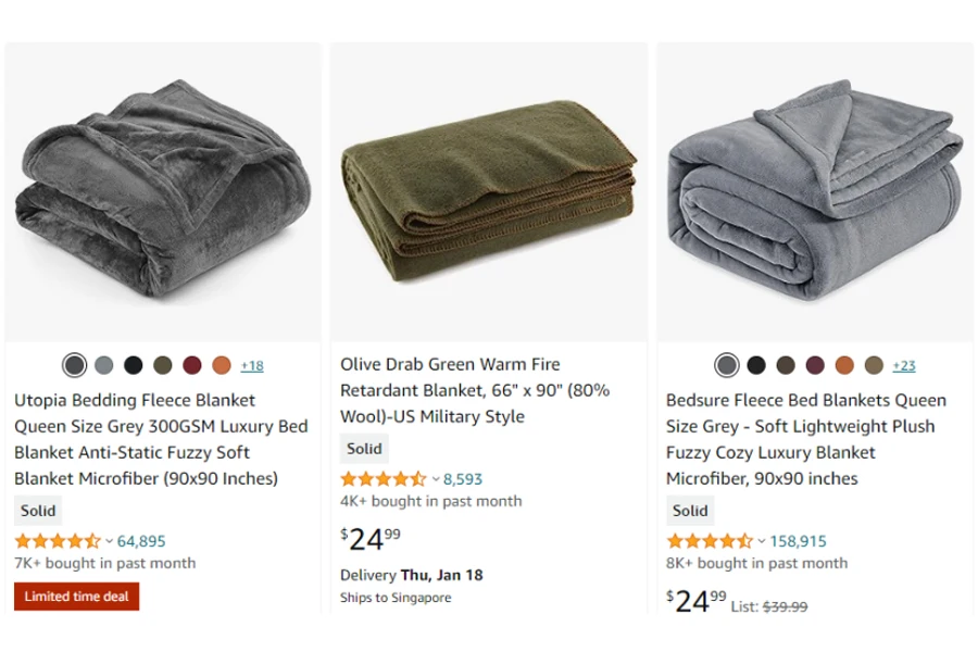mantas de cama más vendidas