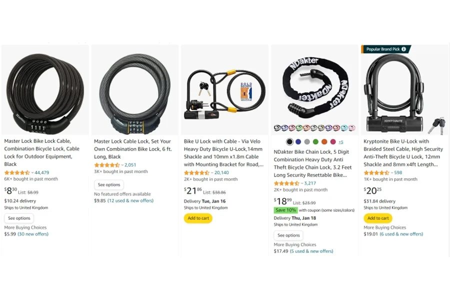 best-selling bicycle locks