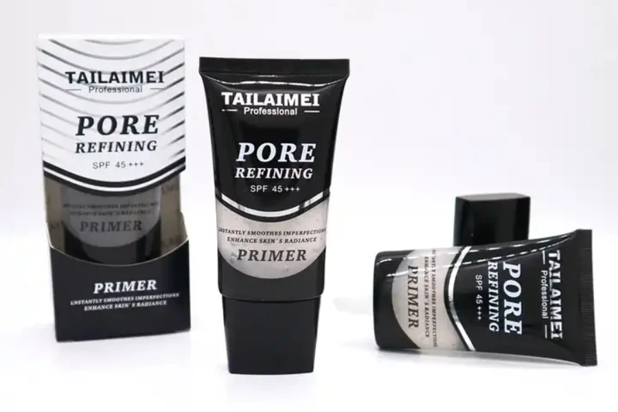 Face primers on a white background