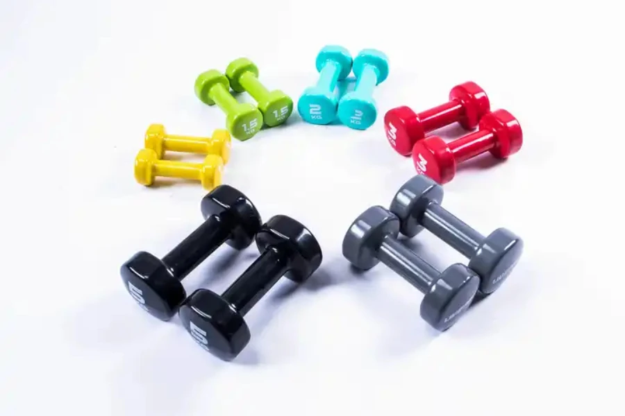 Gym fitness training dumbbells set 1-5kgs
